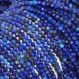 Lapis Lazuli Faceted Round Beads 2.9-3mm Mixed Light-Dark