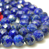 Lapis Lazuli Faceted Round Loose Beads Gemstone for Jewelry Making