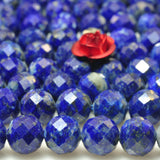 Lapis Lazuli Faceted Round Loose Beads Gemstone for Jewelry Making