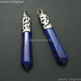 Lapis Lazuli Hexagonal Point Reiki Chakra Pendant Set
