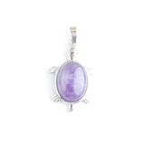 Lapis Lazuli Opal Stone Tiny Turtle Pendant Reiki Lucky Tortoise Charm Jewelry