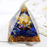 Lapis Lazuli Orgonite Pyramid Crystal Orgone Generator
