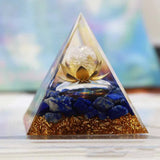 Lapis Lazuli Orgonite Pyramid Crystal Orgone Generator