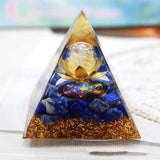 Lapis Lazuli Orgonite Pyramid Crystal Orgone Generator