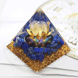 Lapis Lazuli Orgonite Pyramid Crystal Orgone Generator