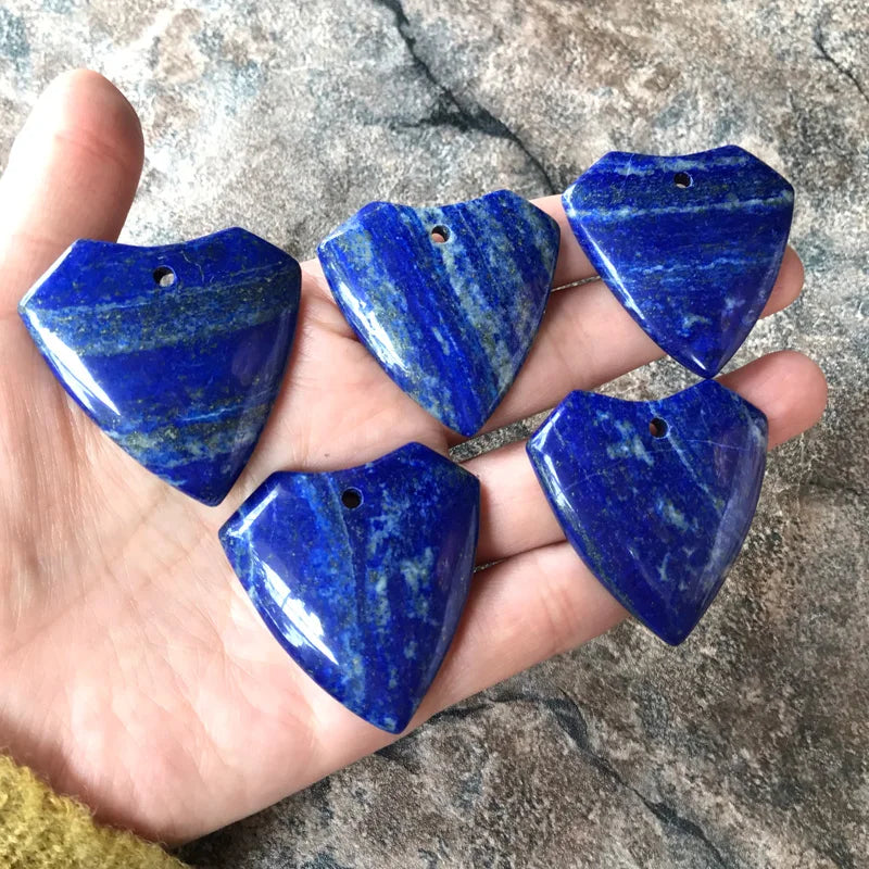 Natural Lapis Lazuli Pendant Bead 41x42x7mm