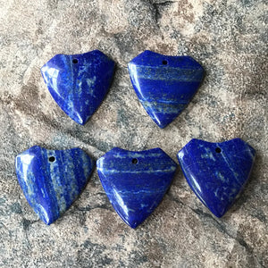 Natural Lapis Lazuli Pendant Bead 41x42x7mm