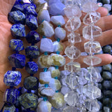 Natural Lapis Lazuli Purple Agate Stone Beads 15'' DIY Loose Beads