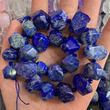Natural Lapis Lazuli Purple Agate Stone Beads 15'' DIY Loose Beads