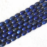 Lapis Lazuli Stone 8x12mm Rice Barrel Loose Beads for DIY Jewelry