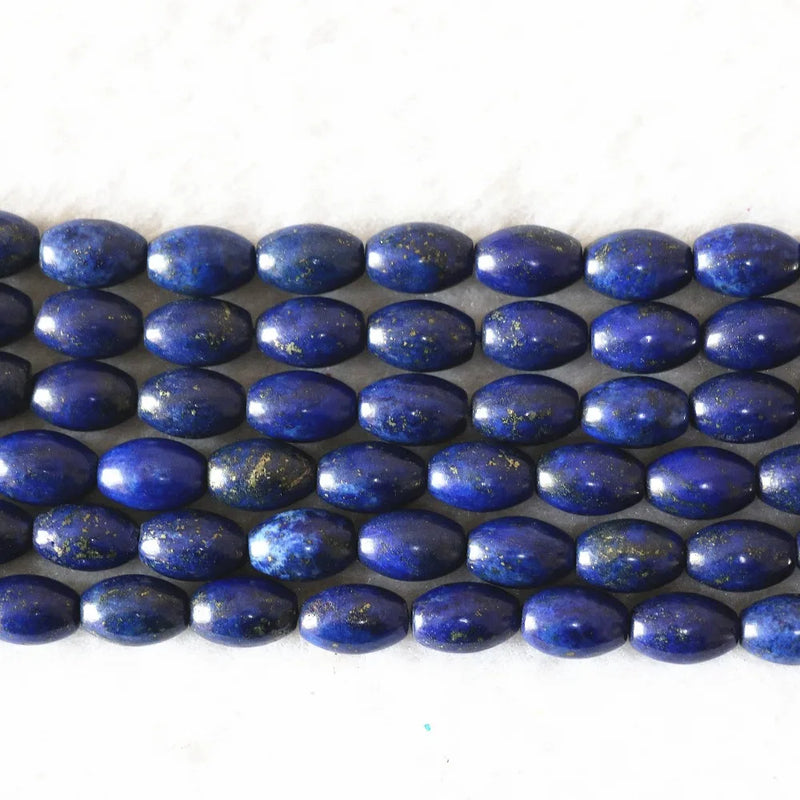 Lapis Lazuli Stone 8x12mm Rice Barrel Loose Beads for DIY Jewelry