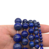 Natural Lapis Lazuli Stone Beads 15inches 4/6/8/10mm Gem Stone Beads