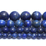 Lapis Lazuli Stone Beads 15in 4/6/8/10mm DIY Bracelet
