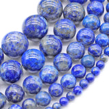 Natural Lapis Lazuli Stone Beads 15inches 4/6/8/10mm Gem Stone Beads