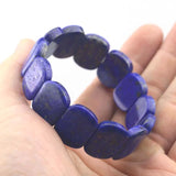 Lapis Lazuli Stone Beads Bracelet Natural Gem Bangle