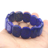 Lapis Lazuli Stone Beads Bracelet Natural Gem Bangle