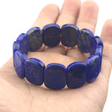 Lapis Lazuli Stone Beads Bracelet Natural Gem Bangle