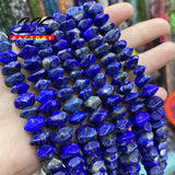 Lapis Lazuli Stone Beads Irregular Cut 6x11mm 15''