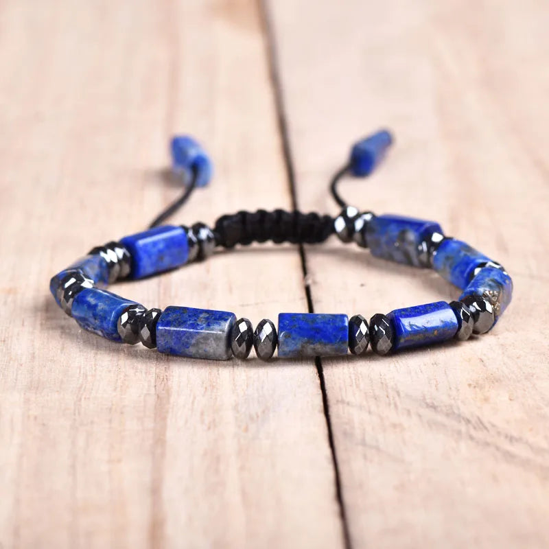 Lapis Lazuli Stone Bracelet Adjustable
