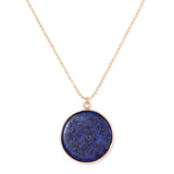 Lapis Lazuli Stone Charm Necklace Chain Choker Jewelry Gift For Women