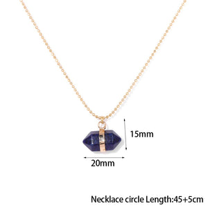 Lapis Lazuli Stone Charm Necklace Chain Choker Jewelry Gift For Women