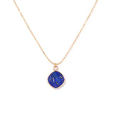 Lapis Lazuli Stone Charm Necklace Chain Choker Jewelry Gift For Women