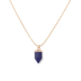Lapis Lazuli Stone Charm Necklace Chain Choker Jewelry Gift For Women