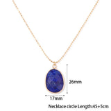 Lapis Lazuli Stone Charm Necklace Chain Choker Jewelry Gift For Women