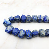 Irregular Shape Lapis Lazuli Stone Top Section Lazurite Nugget Beads