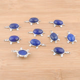 Lapis Lazuli Stone Turtle Pendant Jewelry Animal Charm 10Pcs