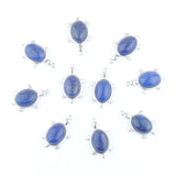 Lapis Lazuli Stone Turtle Pendant Jewelry Animal Charm 10Pcs