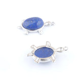 Lapis Lazuli Stone Turtle Pendant Jewelry Animal Charm 10Pcs