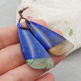 Lapis Lazuli Labradorite Intarsia Earrings Beads for DIY Jewelry Making