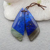 Lapis Lazuli Labradorite Intarsia Earrings Beads for DIY Jewelry Making