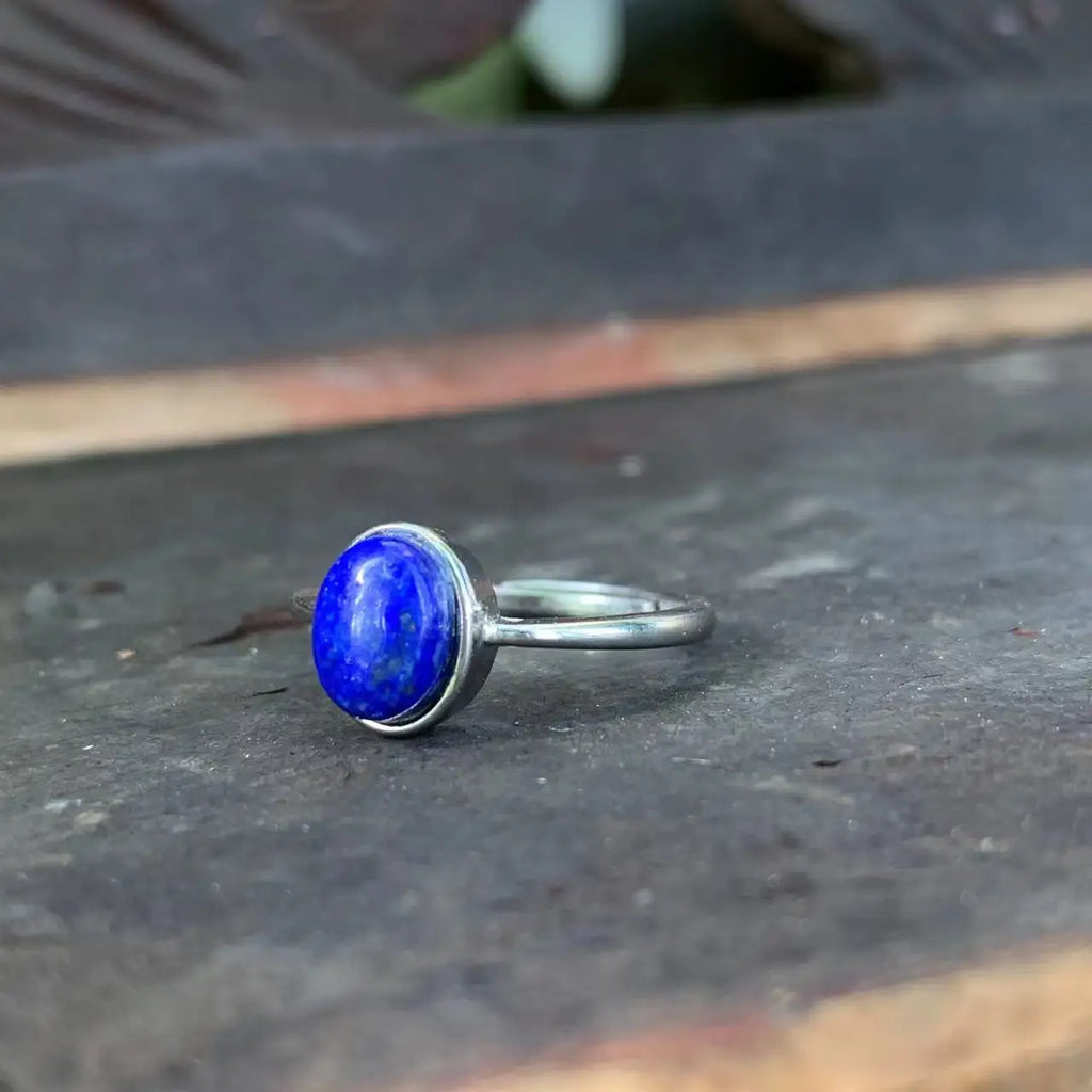 Natural Lapis Ring Adjustable