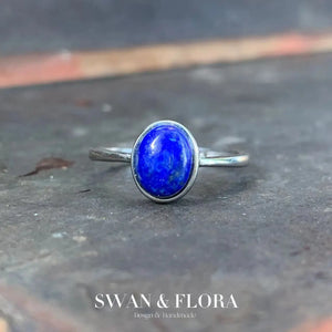 Natural Lapis Ring Adjustable
