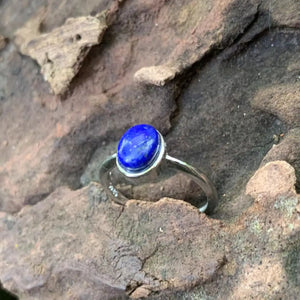 Natural Lapis Ring Adjustable