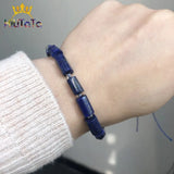 Lapis Lazuli Stone Beads Cylinder Shaped Spacer Beads 7.5''