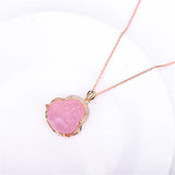 Laughing Buddha Pendant Agate Necklace Attract Good Luck