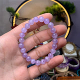 Lavender Amethyst Bracelet Healing Luck Gemstone 8mm