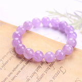 Lavender Amethyst Bracelet Healing Luck Gemstone 8mm