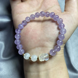 Lavender Amethyst Quartz Bracelet Moonstone Purple Stretch Bracelet