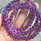 Lavender Amethyst Quartz Crystal Bracelet 6mm Round Beads 3 Laps AAAAAA