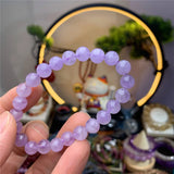 Lavender Amethyst Quartz Bracelet 8mm-12mm Round Beads