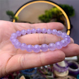 Lavender Amethyst Quartz Bracelet 8mm-12mm Round Beads