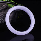 Hand-carved Lavender Jade Bracelet - Women's Gift
