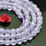 Natural Lavender Purple Jade Faceted Coin Loose Beads Gemstone Bracelet Necklace
