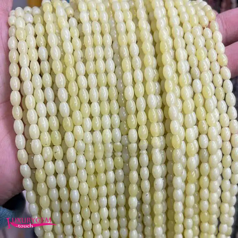4x6mm Lemon Jades Stone Spacer Beads