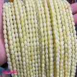 4x6mm Lemon Jades Stone Spacer Beads