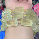 Faceted Natural Lemon Amethyst Rose Quartz Beads 15''
